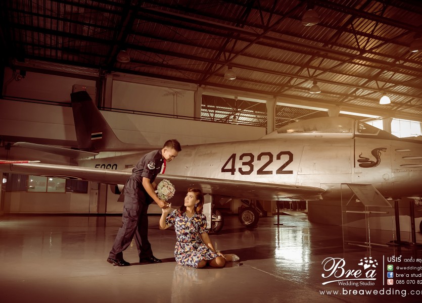 ถ่ายรูปแต่งงาน กับเครื่องบิน Pre Wedding พิพิธภัณท์กองทัพอากาศ นนทบุรี บางบัวทอง ดอนเมือง