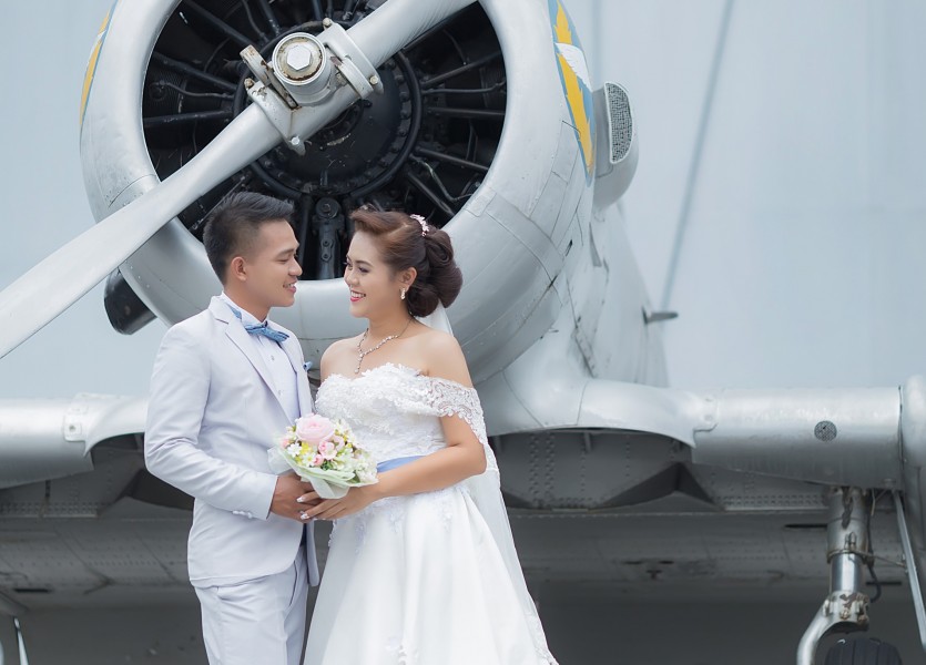 ถ่ายรูปแต่งงาน กับเครื่องบิน Pre Wedding พิพิธภัณท์กองทัพอากาศ นนทบุรี บางบัวทอง ดอนเมือง