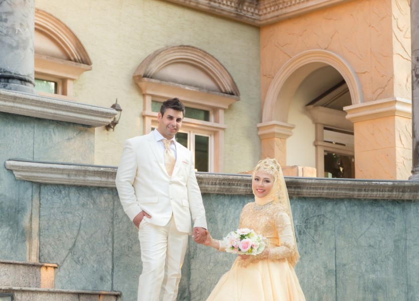 PreWedding มุสลิม ฌ็องเซลิเซ่ ถ่ายรูปแต่งงานอิสลาม บางบัวทอง นนทบุรี