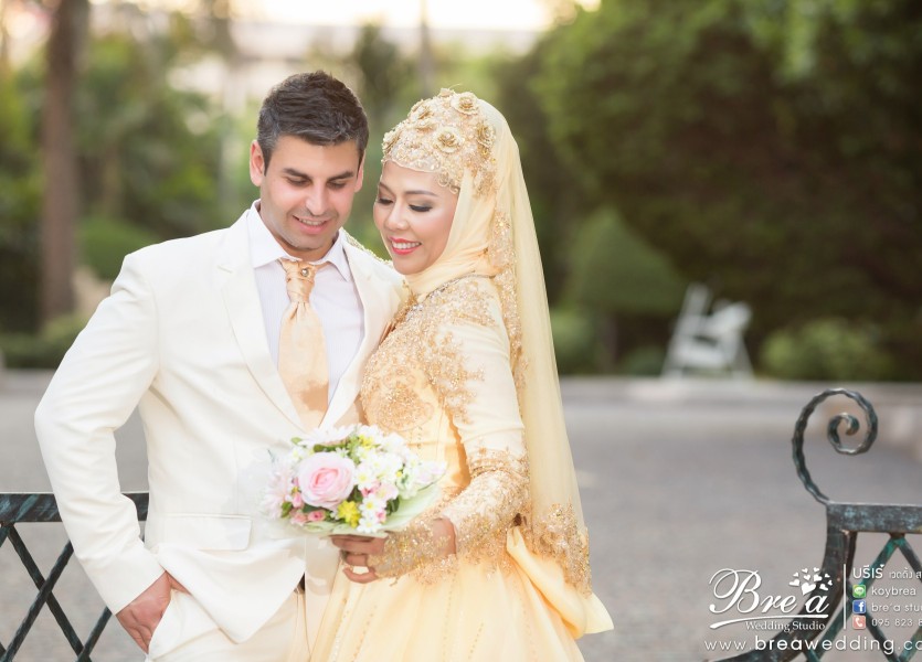 PreWedding มุสลิม ฌ็องเซลิเซ่ ถ่ายรูปแต่งงานอิสลาม บางบัวทอง นนทบุรี
