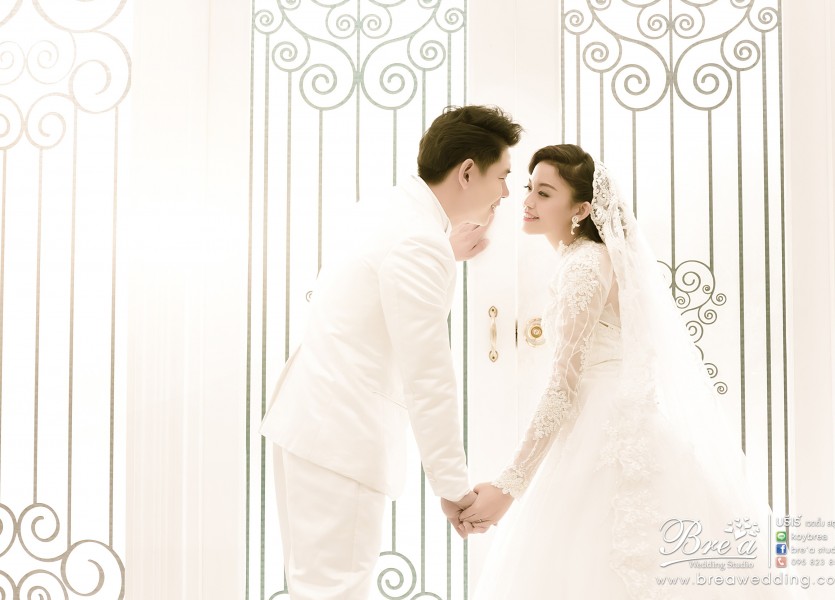 ถ่ายรูปแต่งงานในสตูดิโอ บรีเร่ เวดดิ้ง บางบัวทอง นนทบุรี โดมินิค Dominic studio